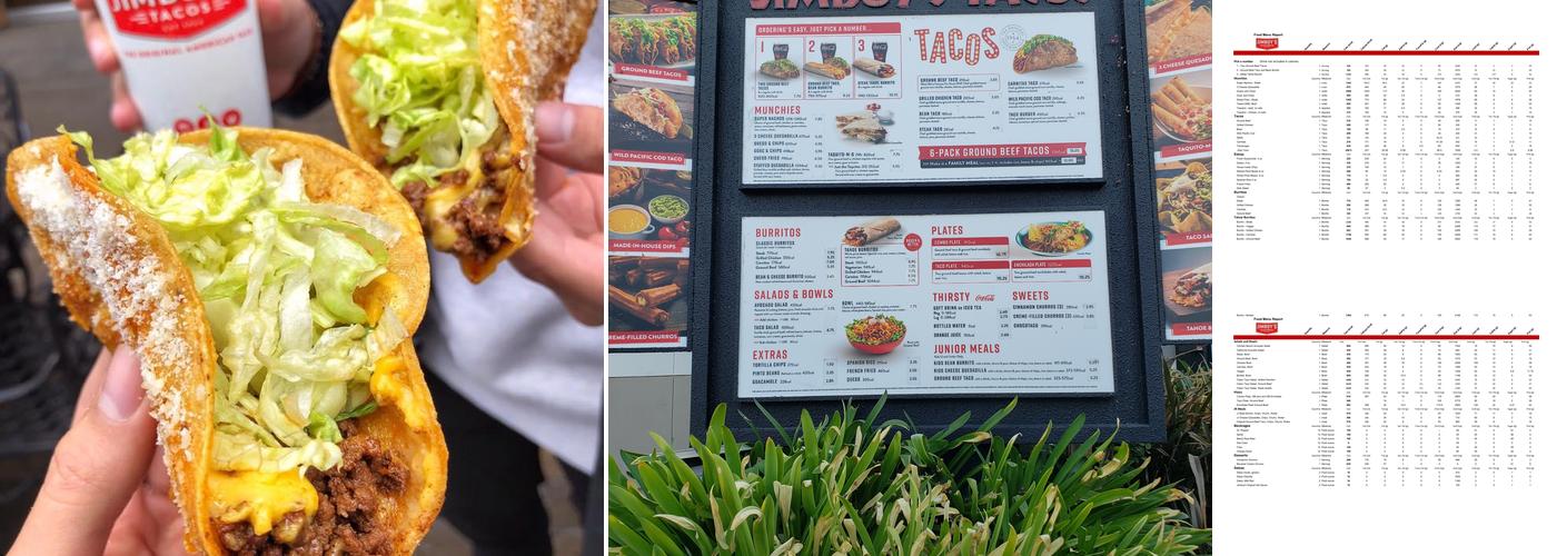Jimboy's Tacos Menu