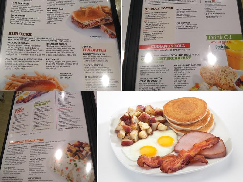 Jimmy's Egg - Amarillo, Georgia St. Menu