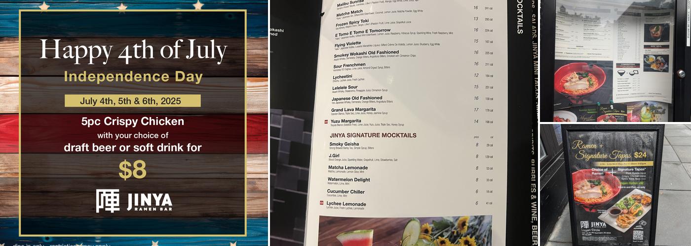 JINYA Ramen Bar - Logan Circle Menu