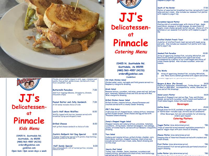 JJ's Deli Menu