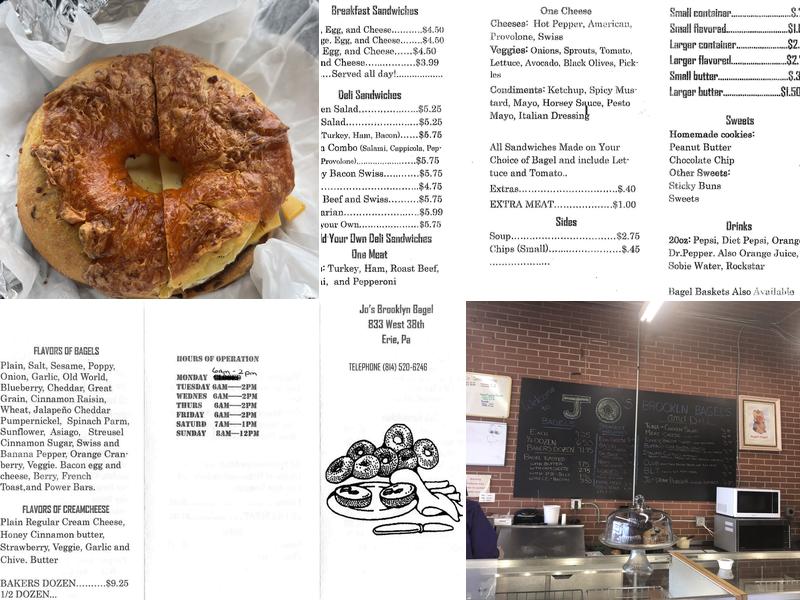 Jo's Brooklyn Bagel Menu
