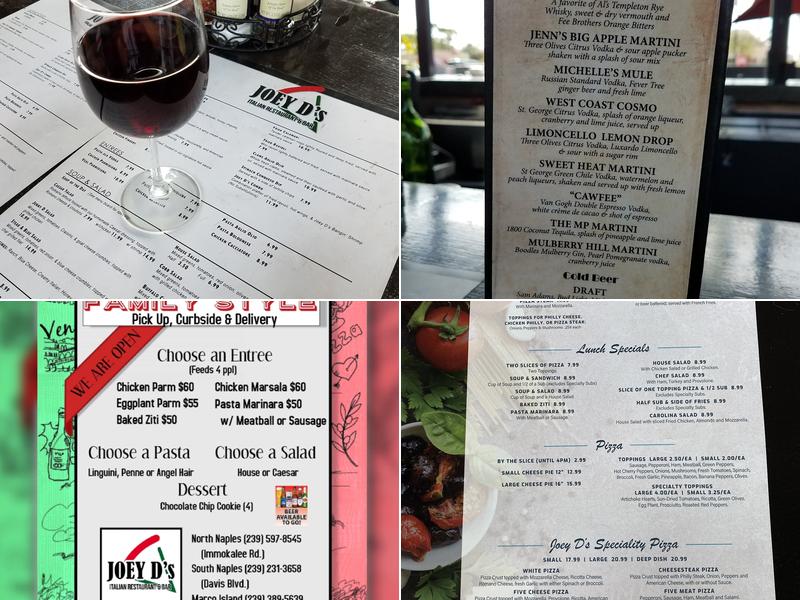 Joey D's Menu