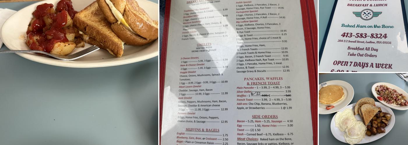 John's Corner Menu