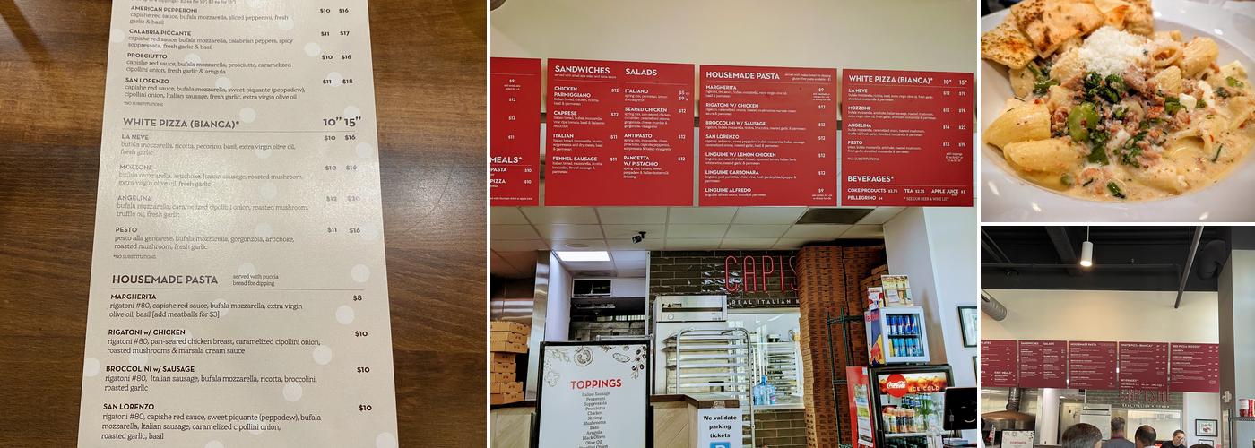 Capishe: Real Italian Kitchen (Dilworth location) Menu