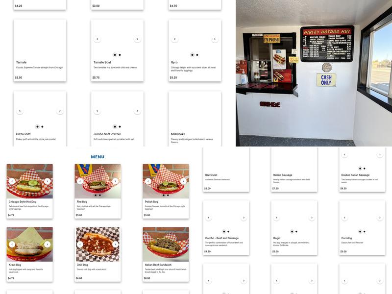 Higley Hot Dog Hut Menu