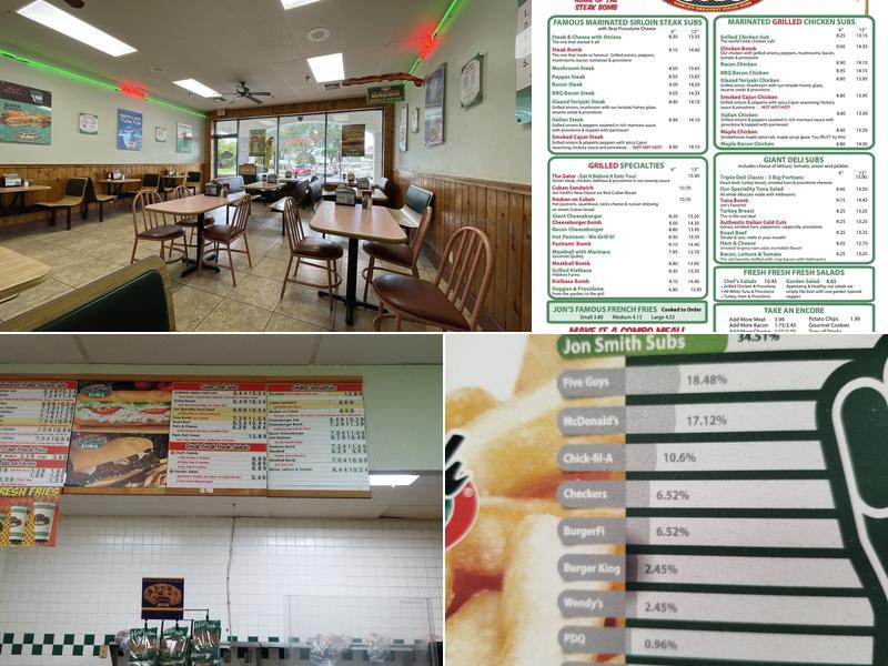 Jon Smith Subs Menu