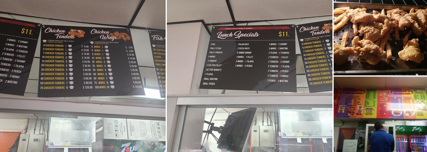 Jordans Fish and Chicken Menu