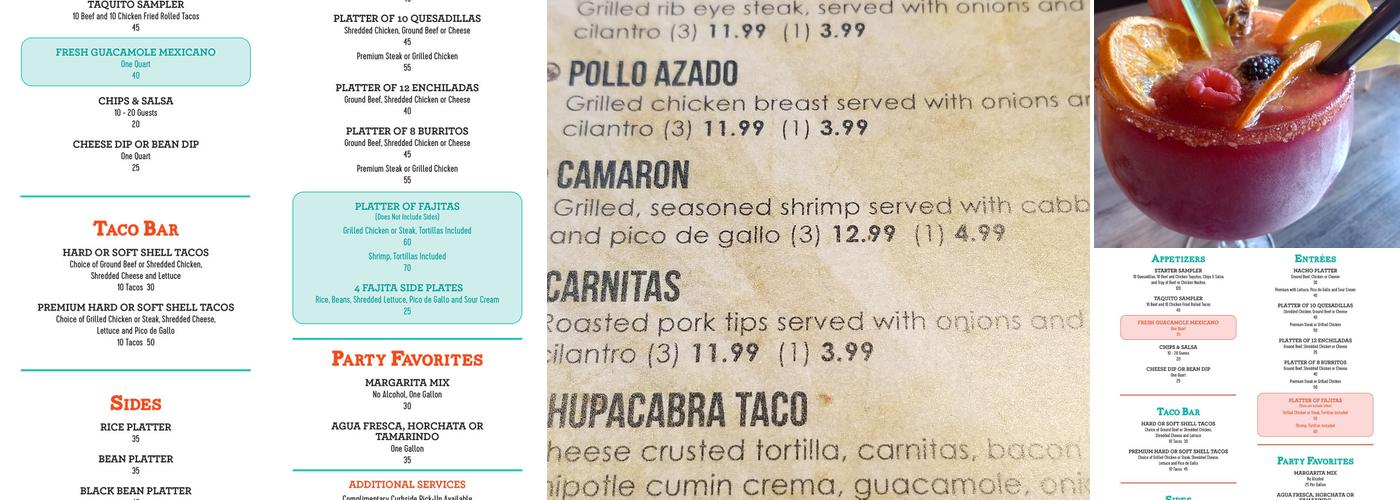 Jose Tequila's Mexican Grill And Cantina Menu