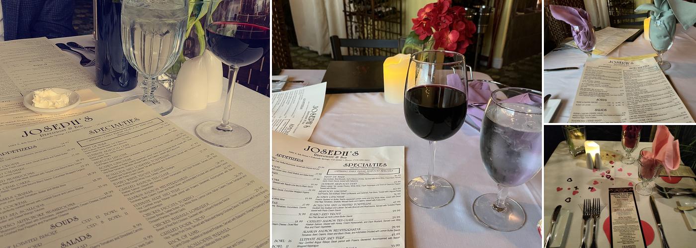Joseph's Fine Dining Menu