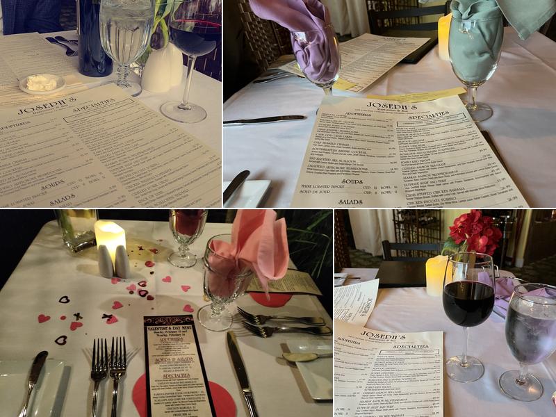 Joseph's Fine Dining Menu