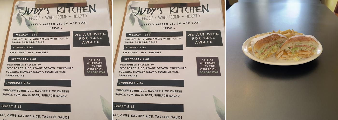 Judy's Kitchen Menu