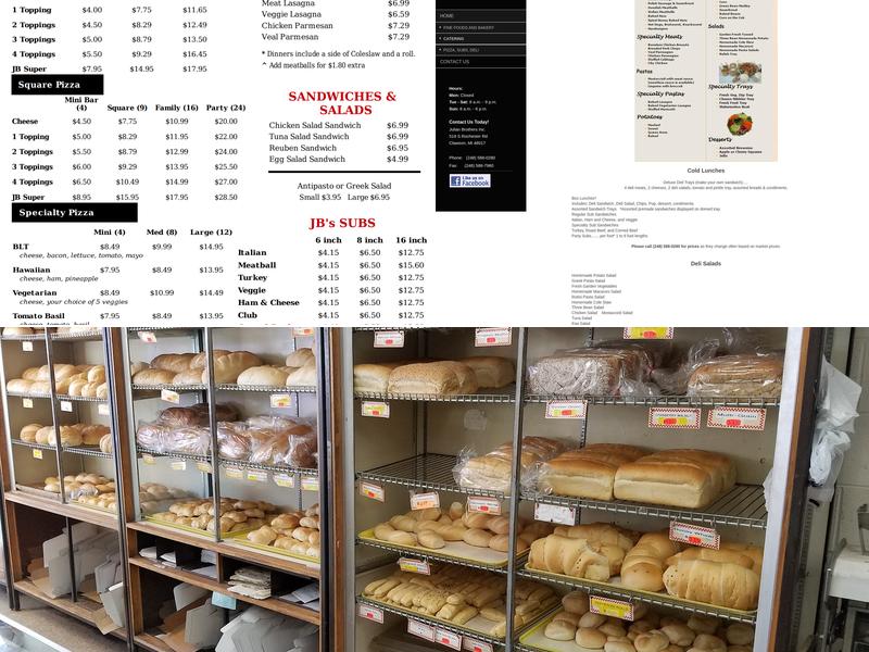 Julian Brothers Menu