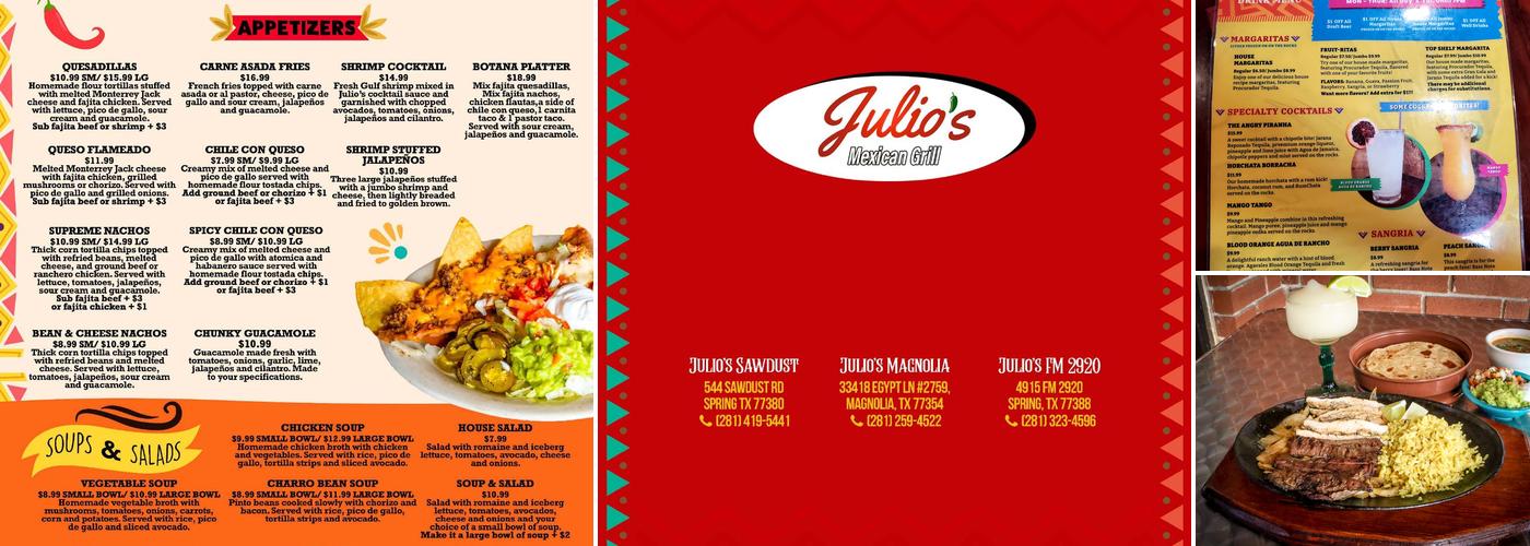 Julio's Mexican Grill Menu
