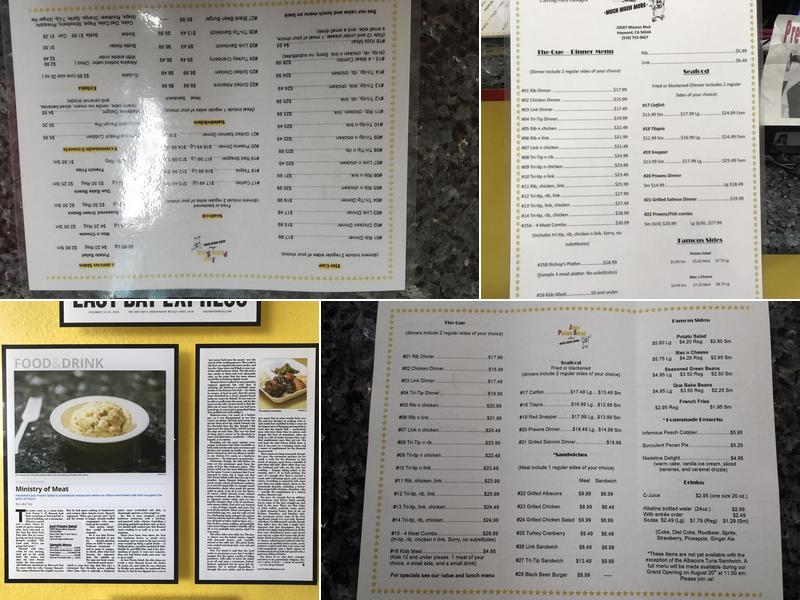 Just Potato Salad Menu