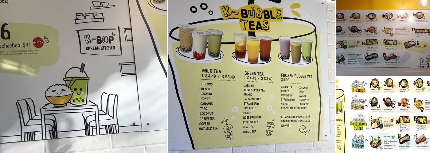 K-Bop Menu