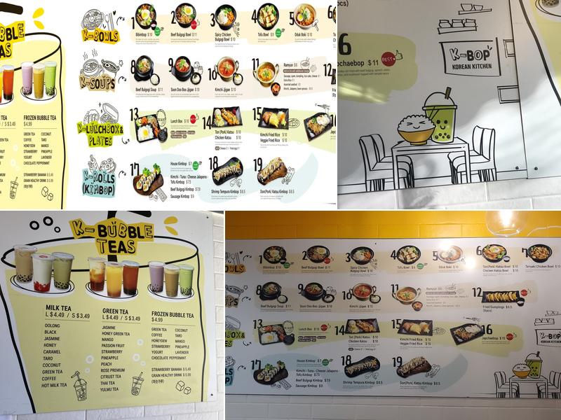 K-Bop Menu