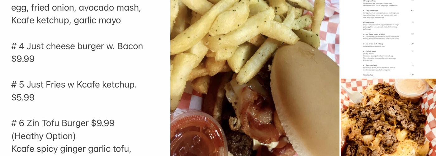 Kcafe Menu