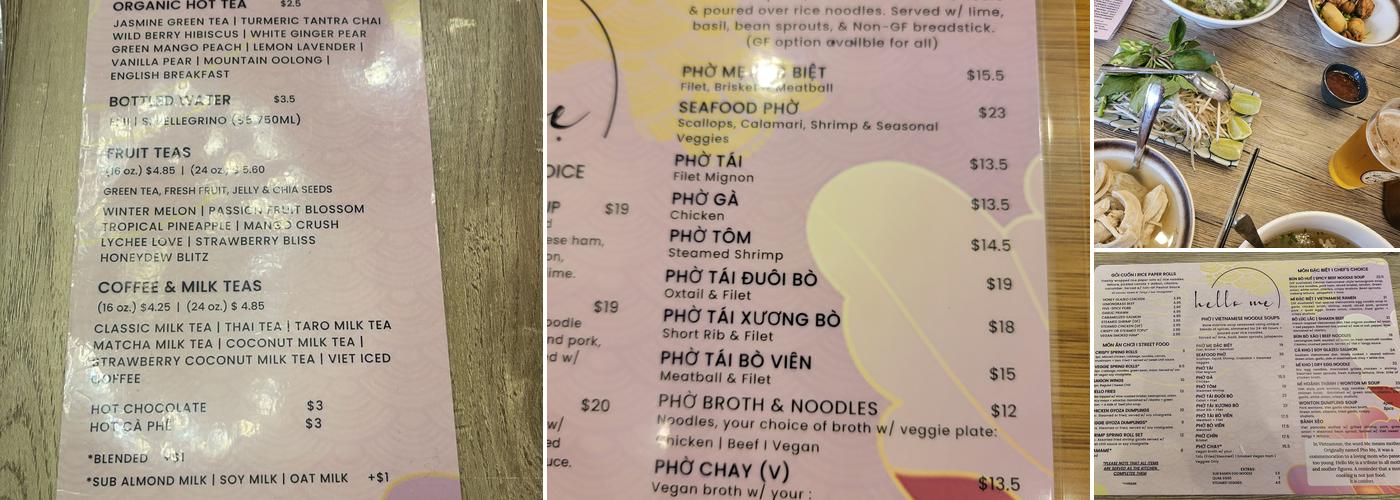 Hello Mẹ Vietnamese Kitchen Menu