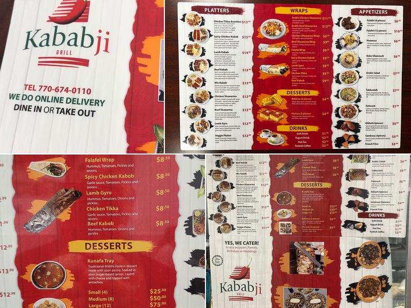 Kababji Grill llc Menu