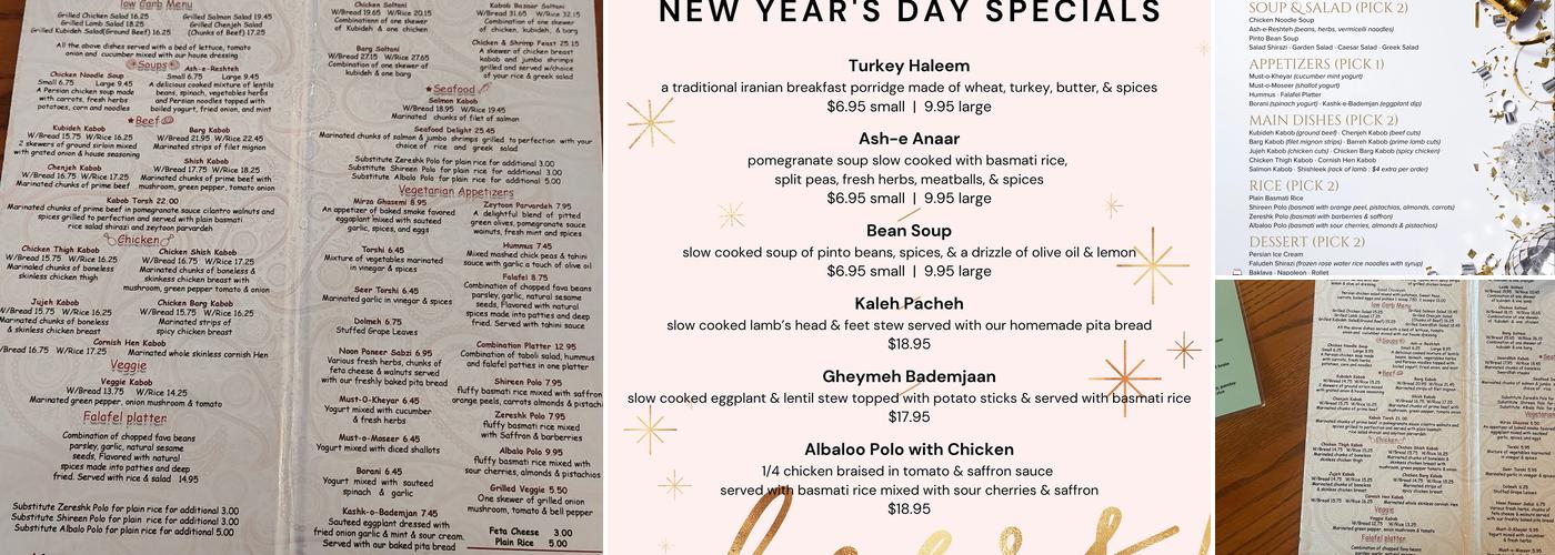 Kabob Bazaar Menu