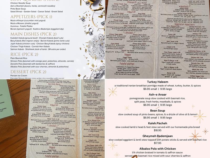Kabob Bazaar Menu