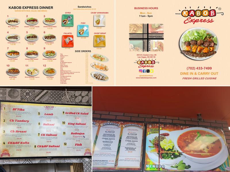 KABOB EXPRESS Menu