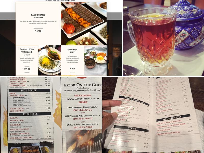 kabob on the cliff Menu