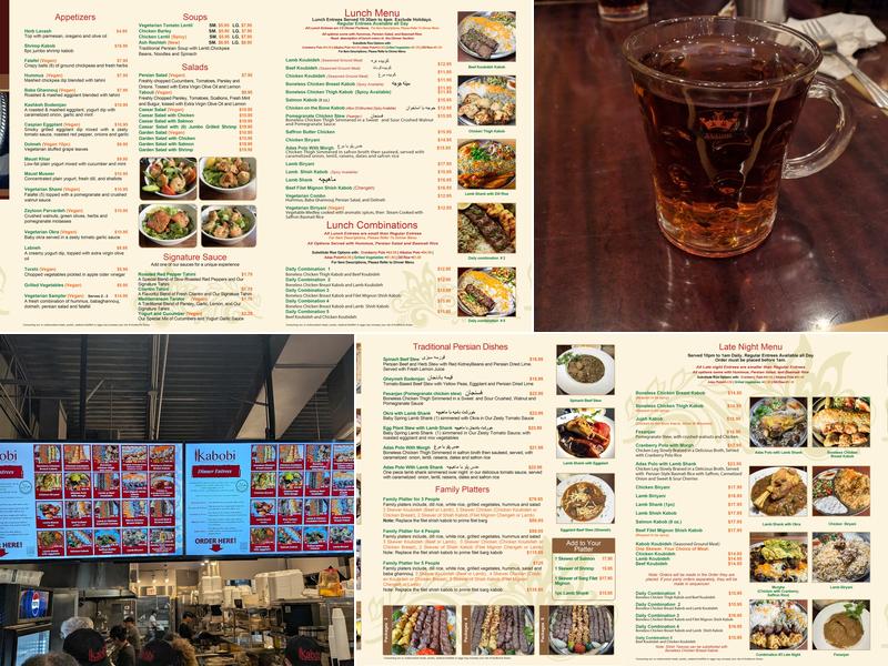 Kabobi - Persian and Mediterranean Grill Menu