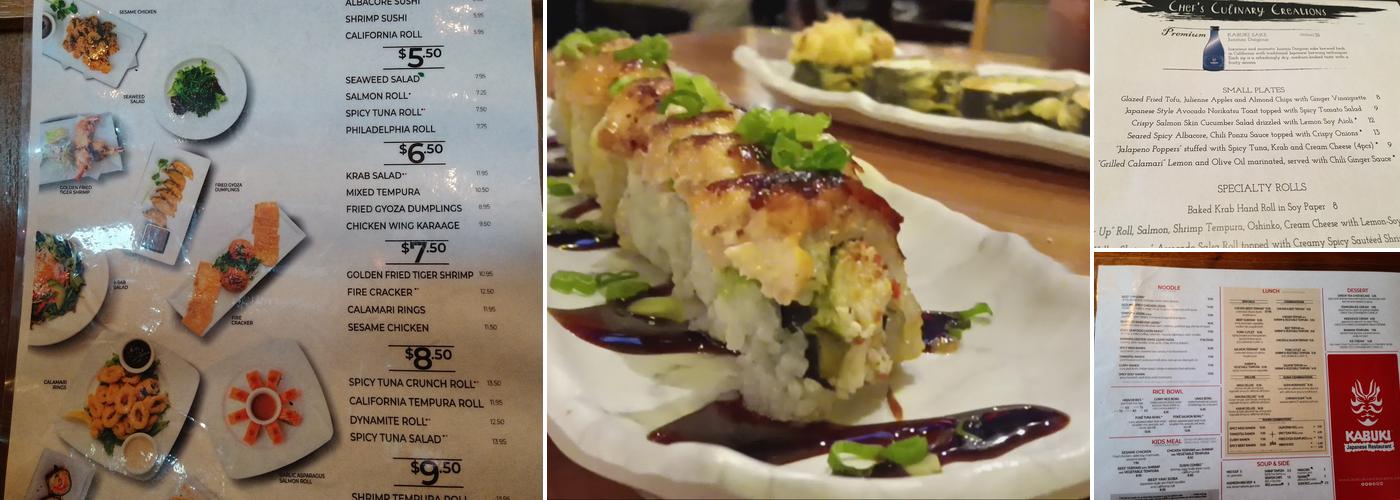Kabuki Japanese Restaurant Menu