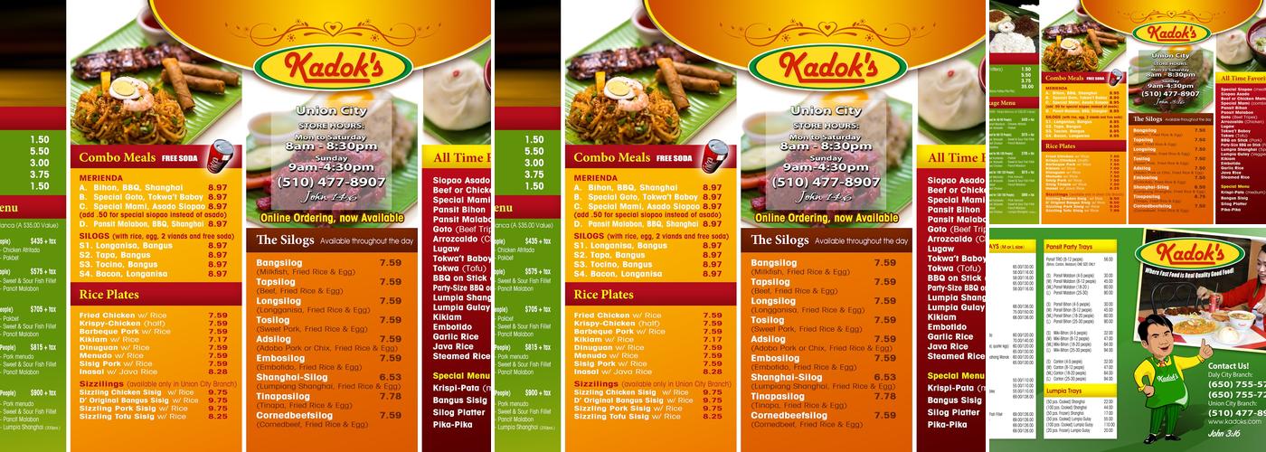 Kadok's Menu