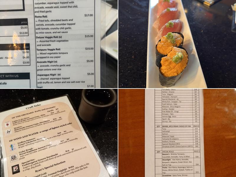 Kai Ola Sushi Menu