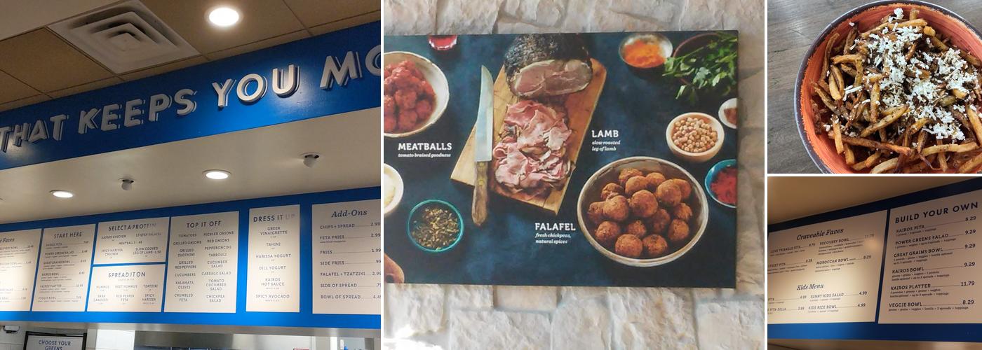 Kairos Mediterranean Menu