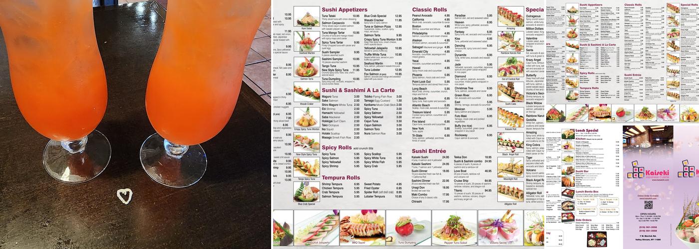 Kaiseki Japanese Cuisine Menu