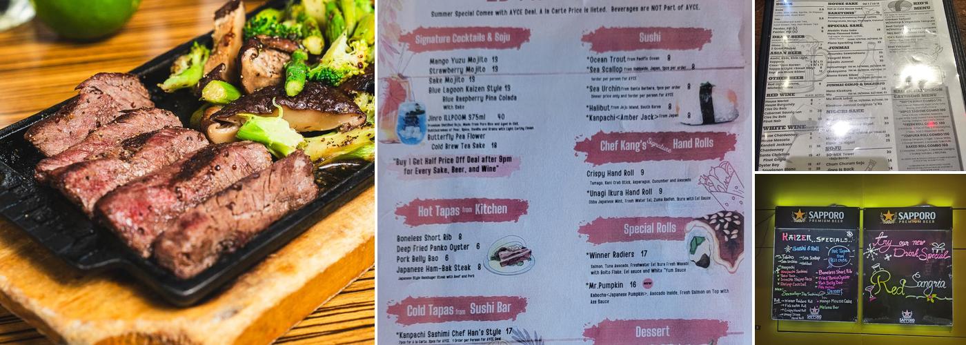 Kaizen Fusion Roll & Sushi Menu