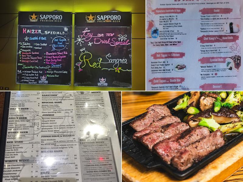 Kaizen Fusion Roll & Sushi Menu