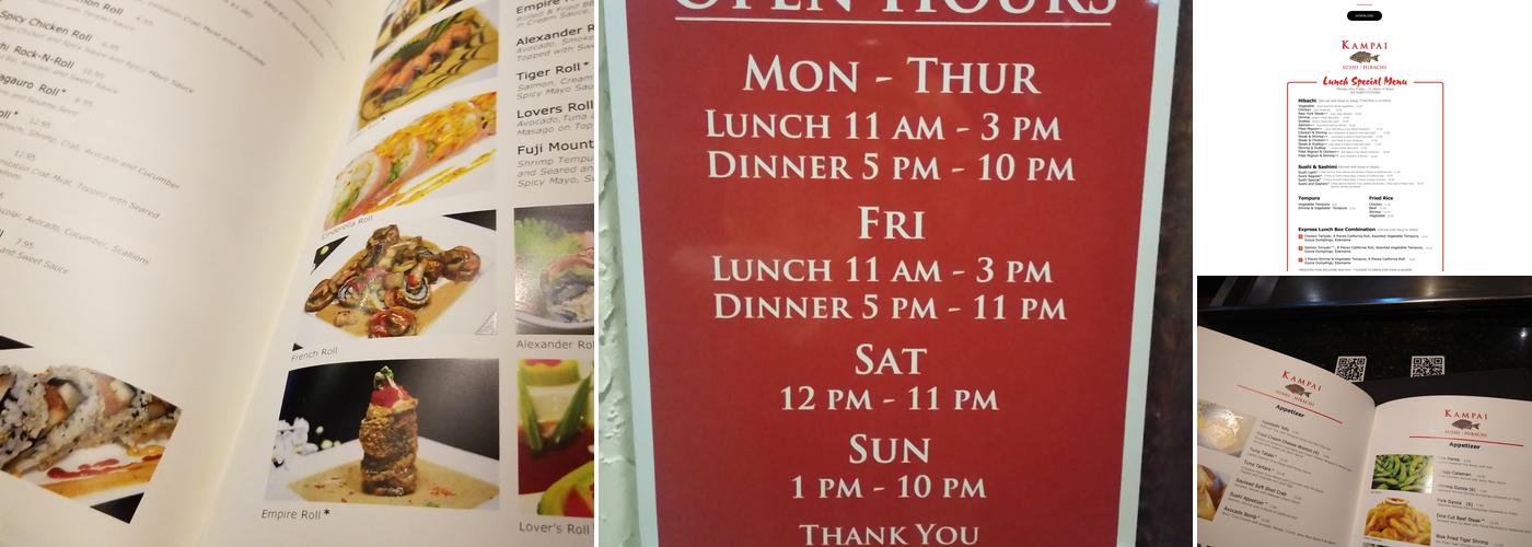 Kampai Sushi & Hibachi Menu