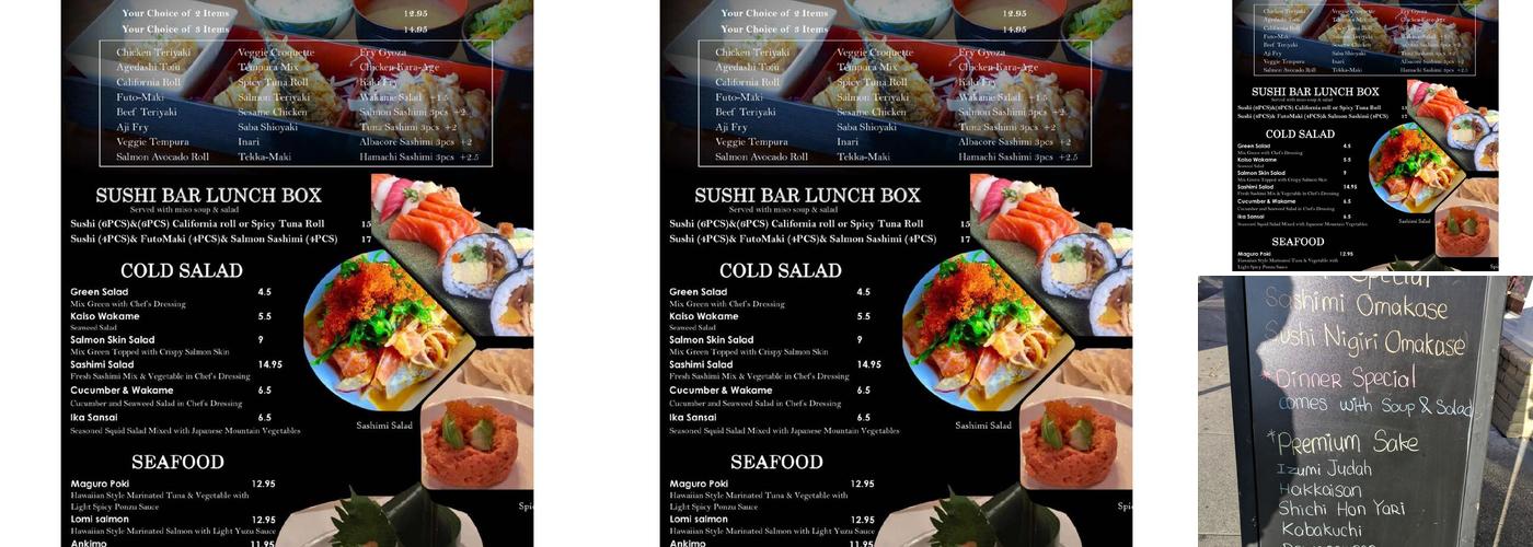 Kaori Sushi and Sake Bar Menu