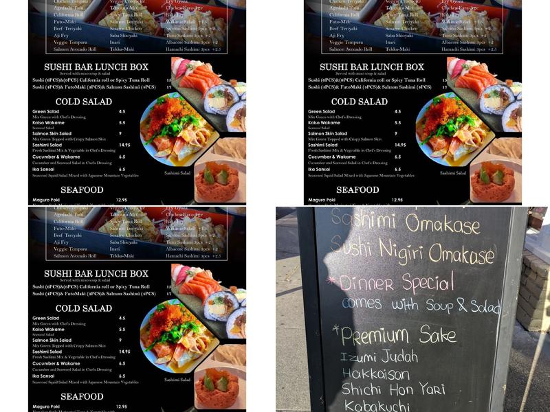 Kaori Sushi and Sake Bar Menu