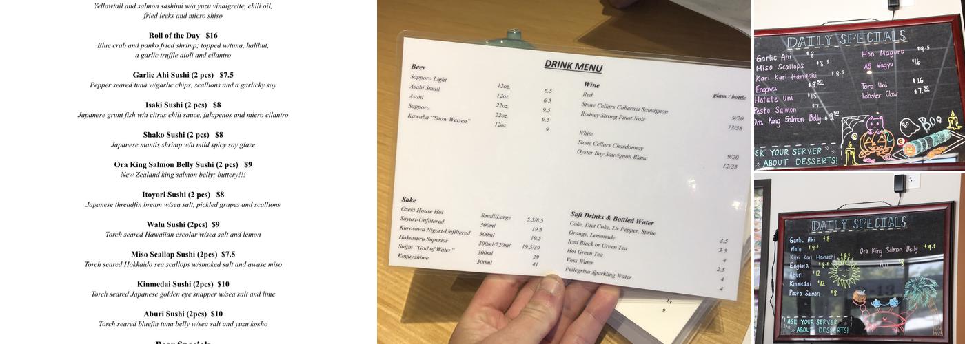 Kappa Sushi Menu