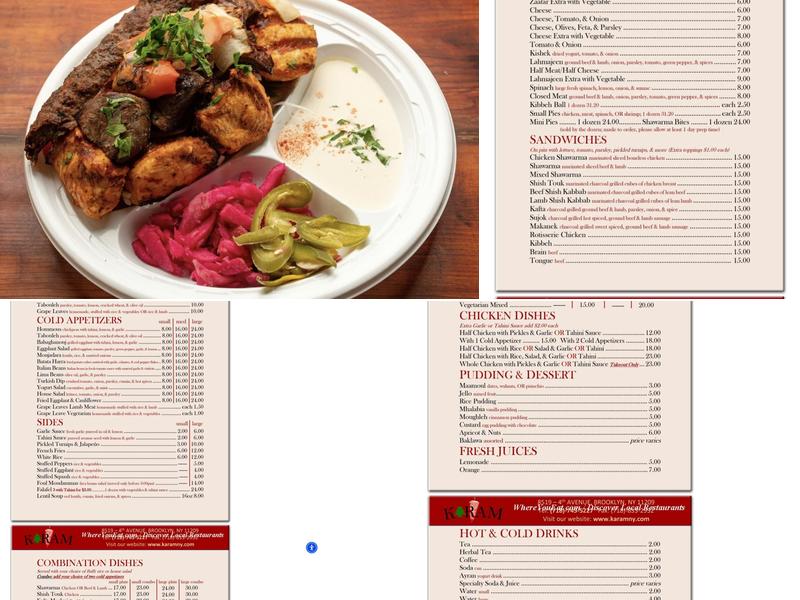 Karam Restaurant Menu