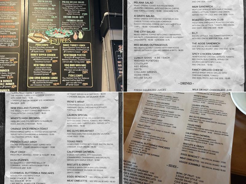 Kate's Kitchen Menu