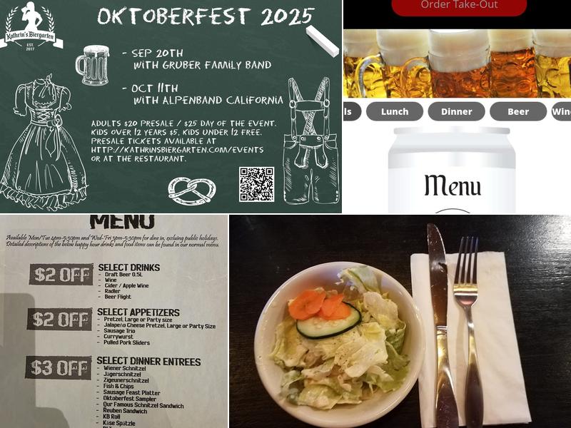 Kathrin's Biergarten Menu