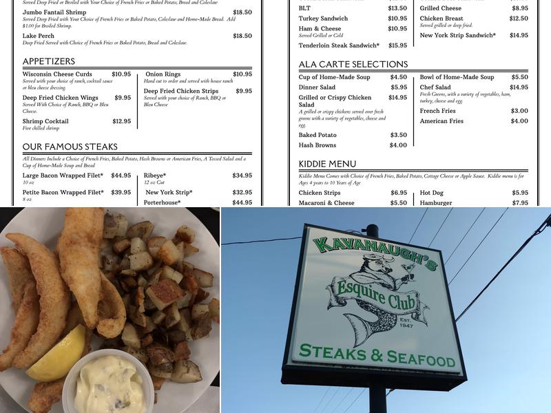 Esquire Supper Club Menu