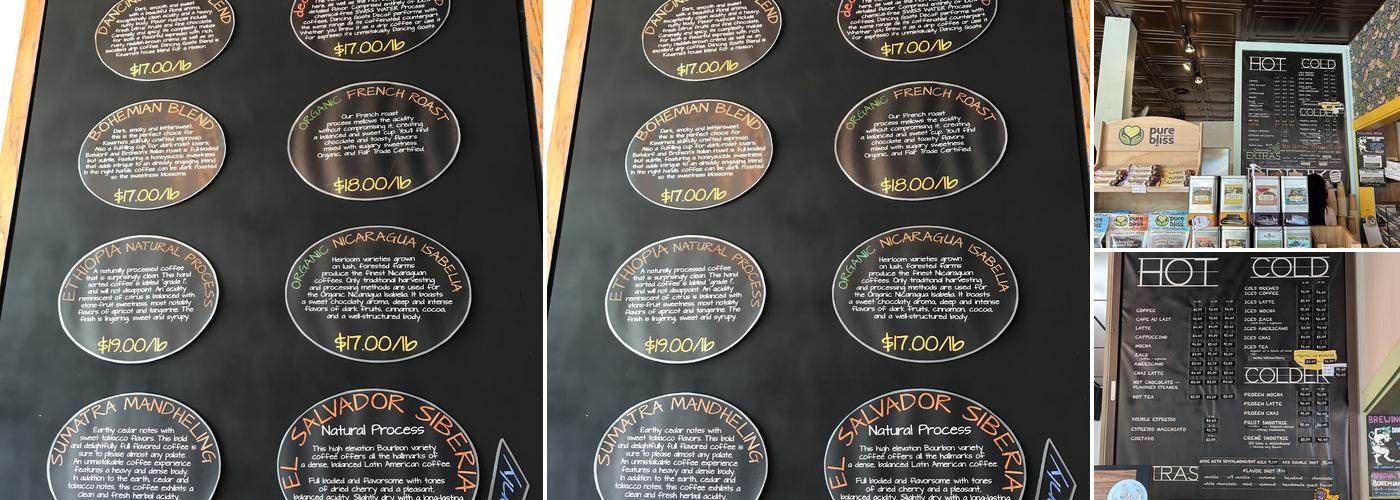Oakview Coffee Menu