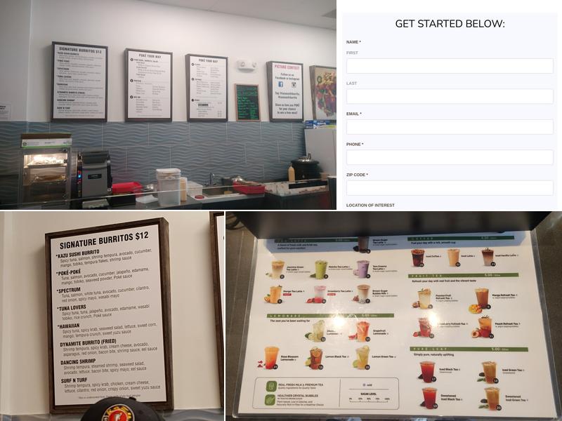 Kazu Sushi Burrito Menu