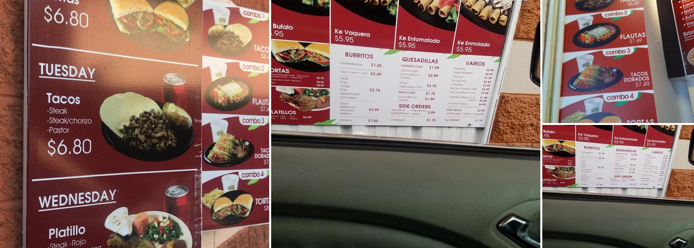 Ke' Flauta Menu