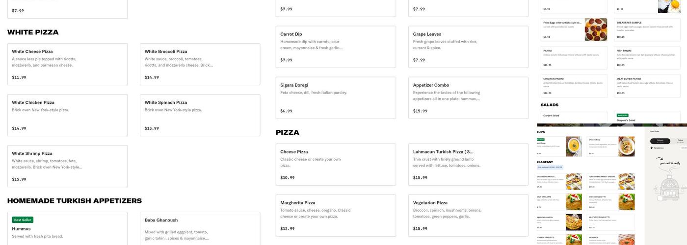 Mediterranean Kebab and Pizza House Menu