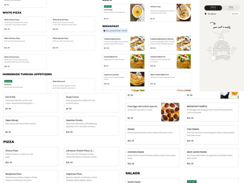 Mediterranean Kebab and Pizza House Menu