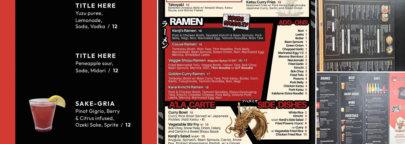 Kenji's Menu