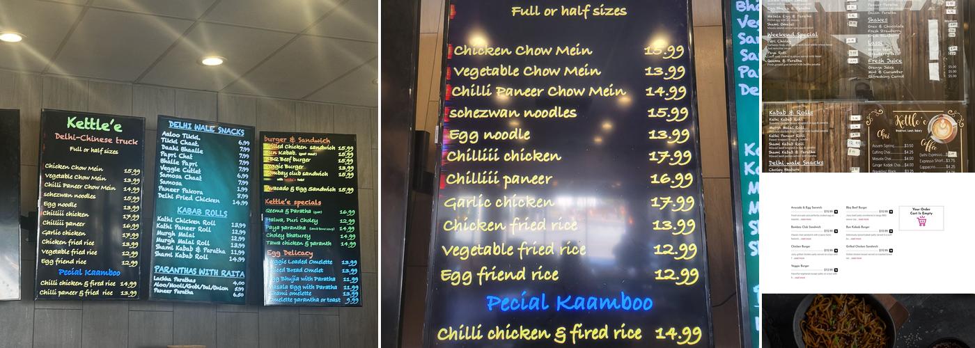 Kettle'e Menu